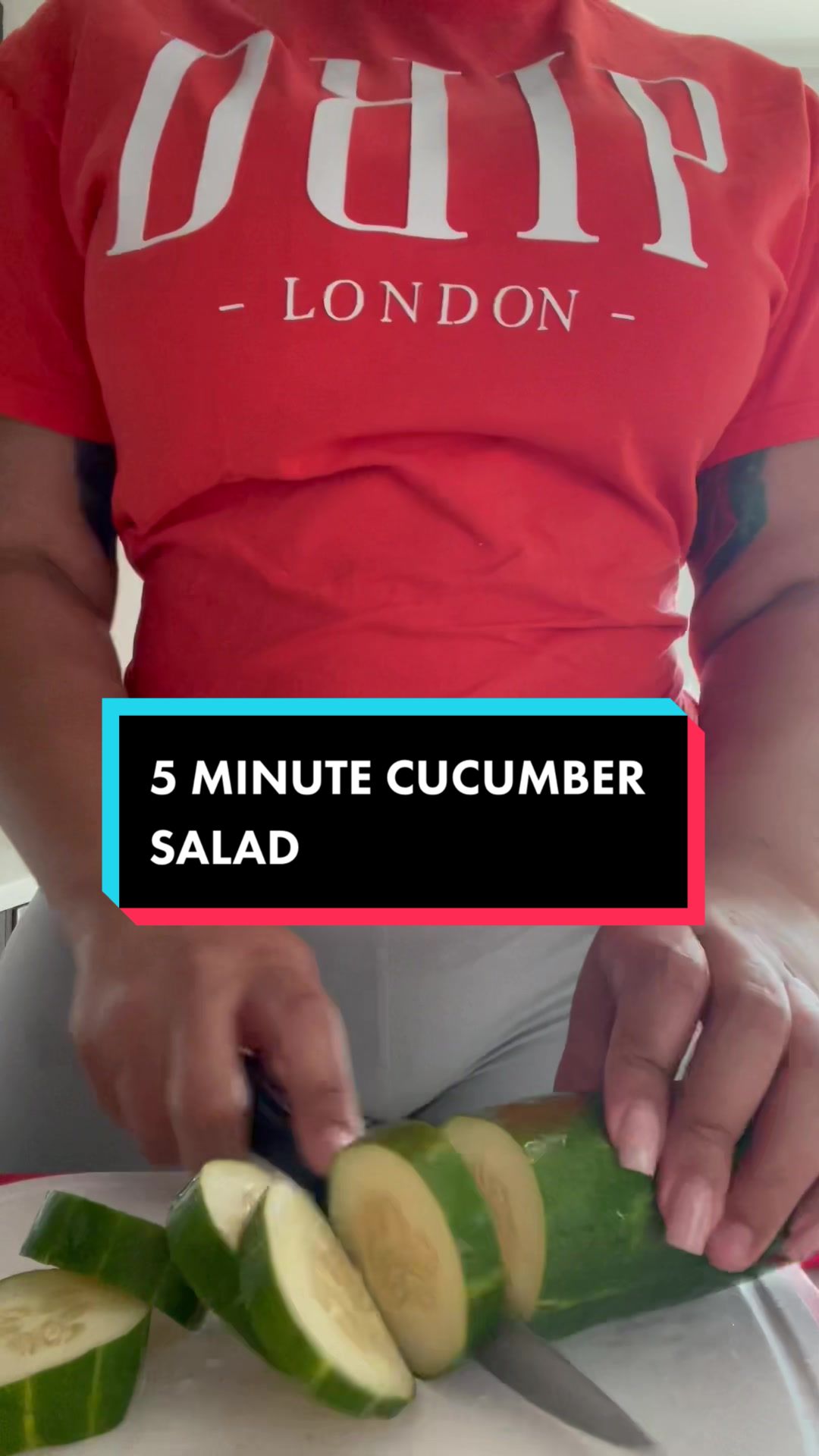 @5 MINUTE CUCUMBER SALAD #cucumbers #salad #foodtiktok #fyp