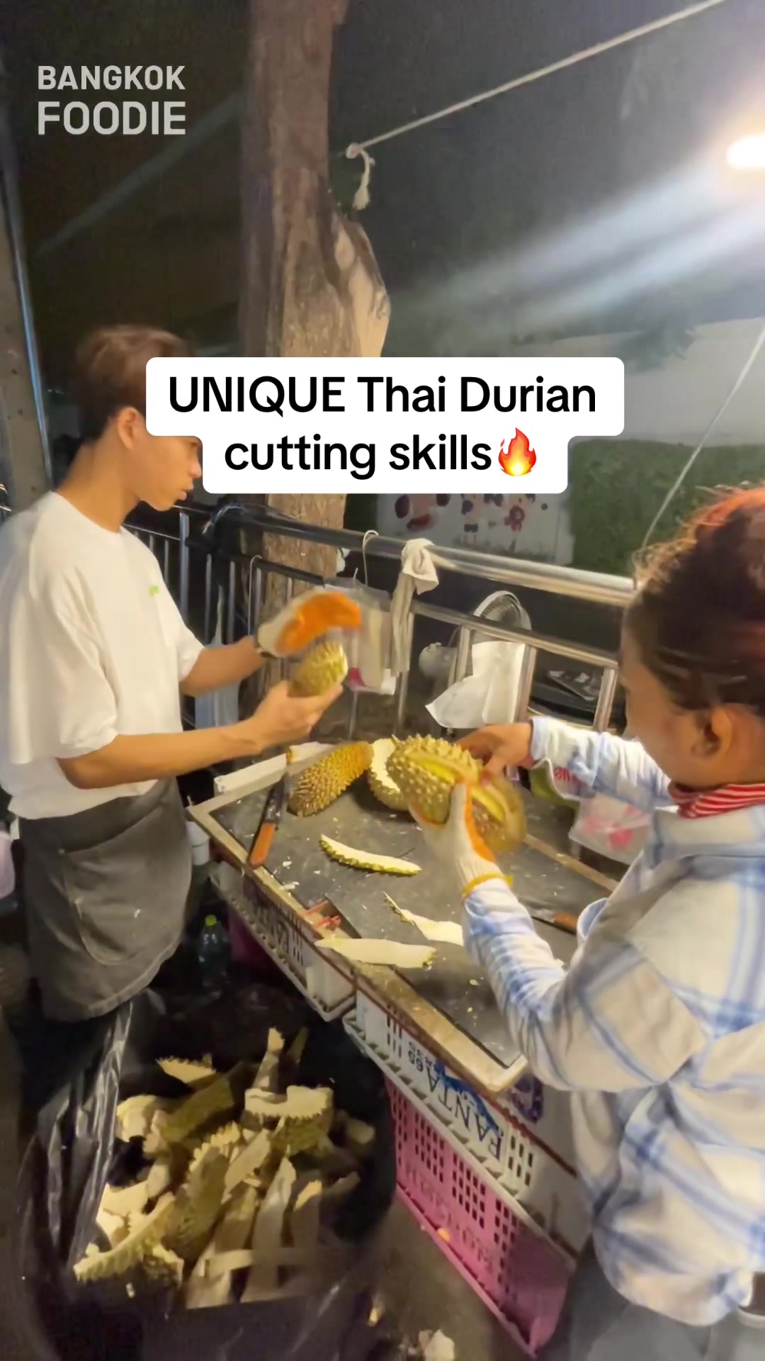 Thai Fruit Ninja 🥷 Skills! 💯 #fyp #foodie #viral #thailand