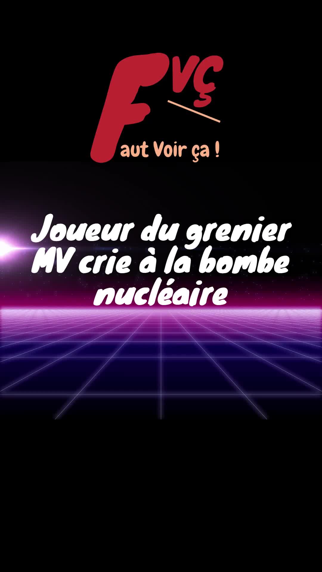 @#JoueurduGrenier et l'#alerte #Nucléaire de #misterMV !...